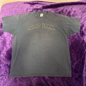 Vintage Phat Farm Dice Blue T-Shirt Size 2XL Hip Hop Rap Tee Y2K